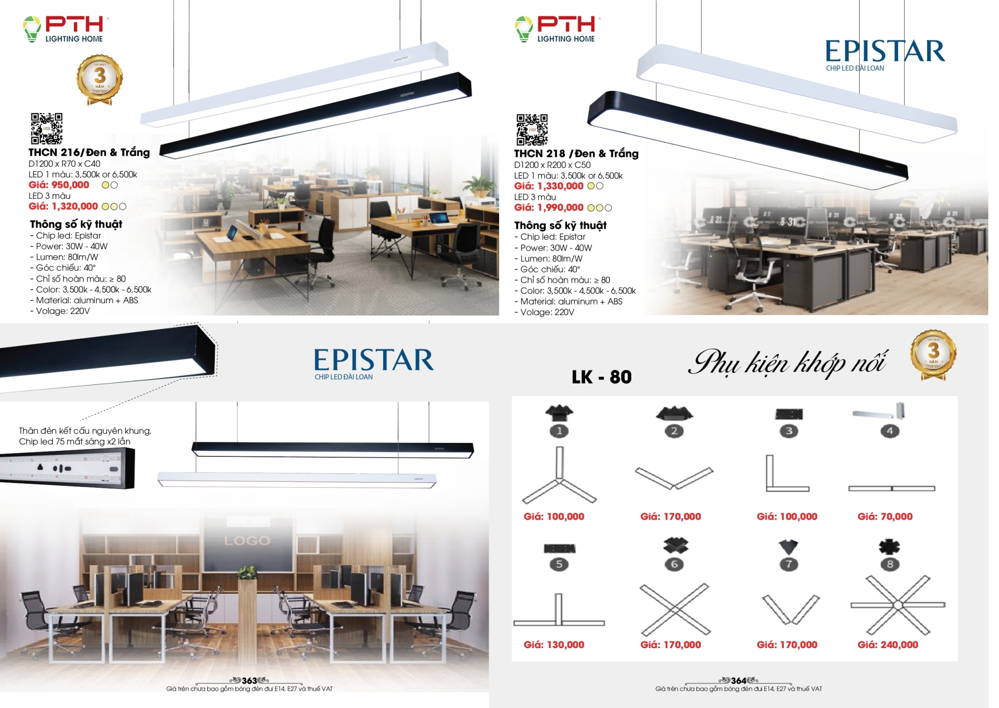 Bảng giá đèn trang trí PTH Lighting Home 2026